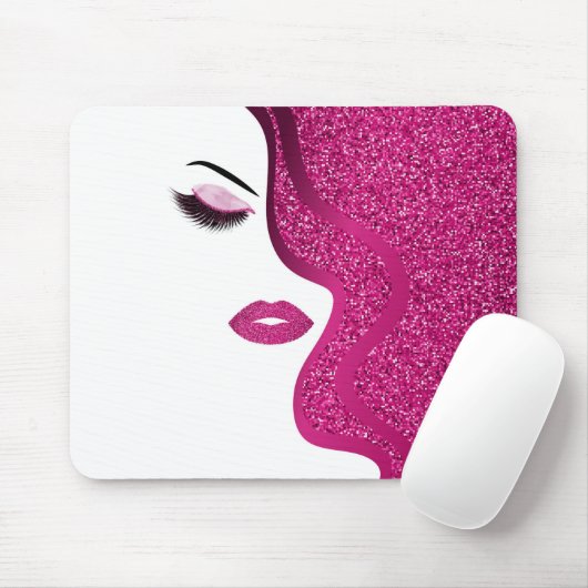 Make-up mit Glittereffekt Mousepad (Mit Mouse)