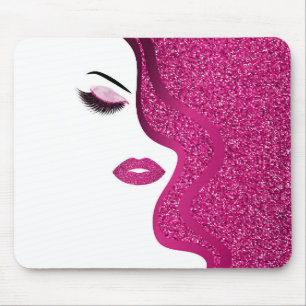 Make-up mit Glittereffekt Mousepad
