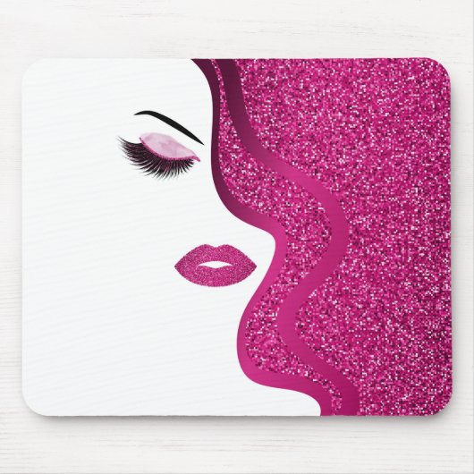 Make-up mit Glittereffekt Mousepad (Vorne)