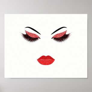 Make-up mit Glittereffekt Poster
