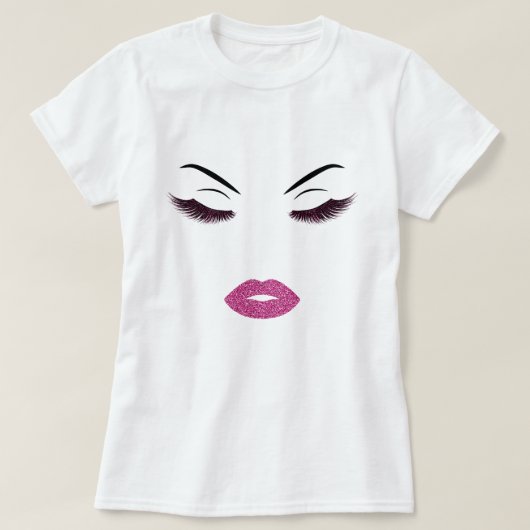 Make-up mit Glittereffekt T-Shirt (Design vorne)