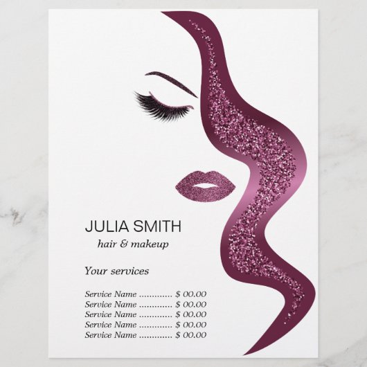 Make-up mit Glitzer-Effekt Flyer (Vorne)