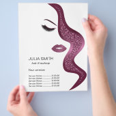 Make-up mit Glitzer-Effekt Flyer (Hand)