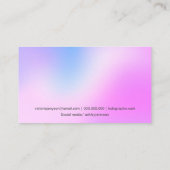 Make-up modernes rosa ganz eigenhändig geschriebes visitenkarte (Rückseite)