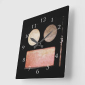 Make-up Palette-Face von Shirley Taylor Quadratische Wanduhr (Winkel)