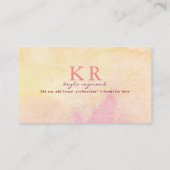 Make-up schöne Aquarell mit roten Lippen Visitenkarte (Rückseite)