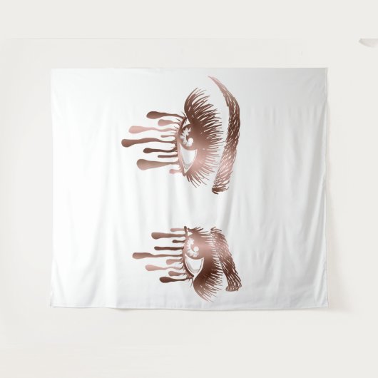 Make-up Schöne Augen mit langen Strichen und Tropf Wandteppich (Vorderseite (Horizontal))
