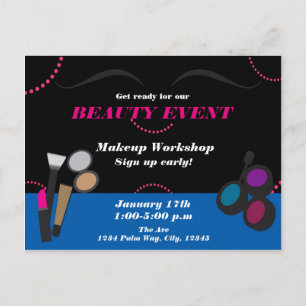 Make-up-Schönheits-Event-Workshop-Flyer-Postkarten Postkarte