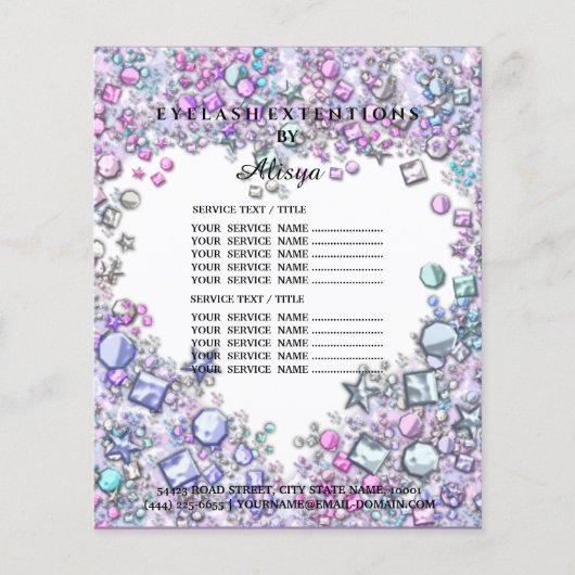 Make-up schönheits-Salon Glitzer-PreislisteFl Flye Flyer (Vorne)