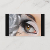 Make-up Smokey Augen-Grau Visitenkarte (Rückseite)