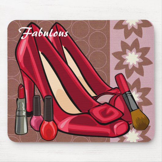 Make-up u. Schuhe Mousepad (Vorne)