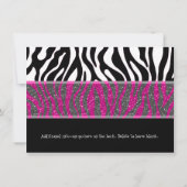 Make-up-Überarbeitung-Zebra-Geburtstags-Einladung Einladung (Rückseite)