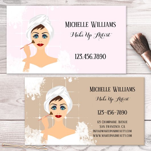 Make-up und Beauty Business Card Visitenkarte