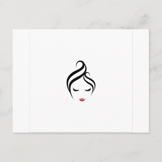 Make-up und Frisur Postkarte (Vorderseite)