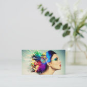 Make-up und Haar-Entwurf Visitenkarte (Stehend Vorderseite)