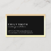 Make-up und Haartools Visitenkarte (Rückseite)