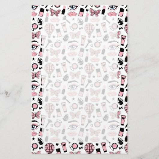 Make-upaufkleber-Muster Briefpapier (Vorderseite)