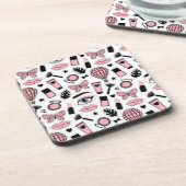 Make-upaufkleber-Muster Getränkeuntersetzer (Linke Seite)