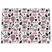 Make-upaufkleber-Muster Große Geschenktüte (Vorderseite)