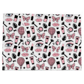 Make-upaufkleber-Muster Große Geschenktüte (Rückseite)