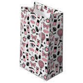 Make-upaufkleber-Muster Kleine Geschenktüte (Rückseite Schrägansicht)