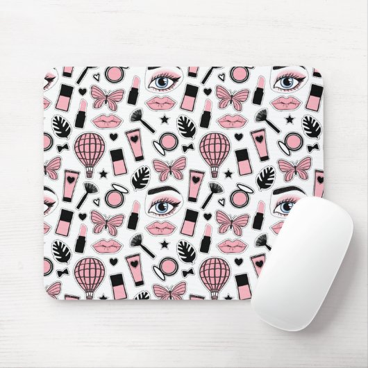Make-upaufkleber-Muster Mousepad (Mit Mouse)