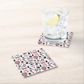 Make-upaufkleber-Muster Rechteckiger Pappuntersetzer (Vor Ort)