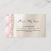 Make-upaugen-Peitsche peitscht Perlen-Rosa Visitenkarte (Rückseite)