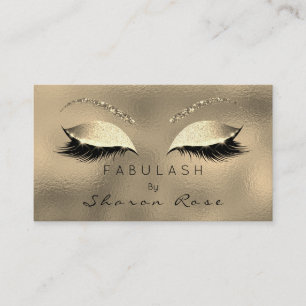Make-upaugenbrauen-Peitschen-Glitzer-Diamant-Gold Visitenkarte