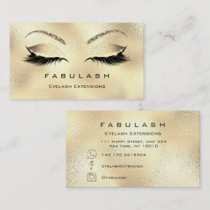 Make-upaugenbrauen-Peitschen-Glitzer-Diamant-Gold Visitenkarte