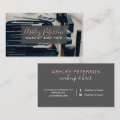 Make-upausrüstungs-Fotohaar-Make-uptypographie Visitenkarte (Vorne/Hinten)