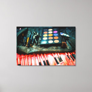 Make-upbürsten Leinwanddruck