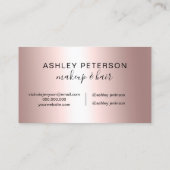 Make-upeleganter metallischer visitenkarte (Rückseite)