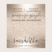 Make-uphaar ChicgoldGlitter ombre Augenfürsorge Visitenkarten (Außenseite Aufgefaltet)