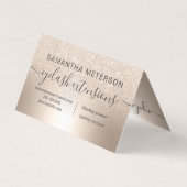 Make-uphaar ChicgoldGlitter ombre Augenfürsorge Visitenkarten (Rückseite)