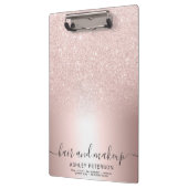 Make-uphaar RosengoldGlitter ombre metallische Klemmbrett (Links)