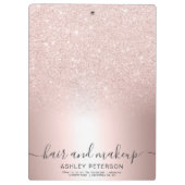 Make-uphaar RosengoldGlitter ombre metallische Klemmbrett (Rückseite)