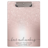 Make-uphaar RosengoldGlitter ombre metallische Klemmbrett (Vorderseite)