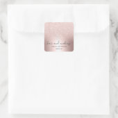 Make-uphaar RosengoldGlitter ombre metallische Quadratischer Aufkleber (Tasche)