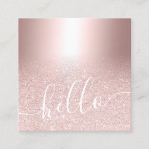Make-uphaar RosengoldGlitter ombre metallisches Quadratische Visitenkarte