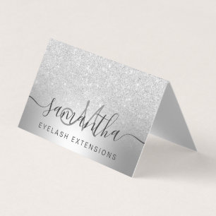 Make-uphaarsilber-Glitter ombre Augenfürsorge Visitenkarten