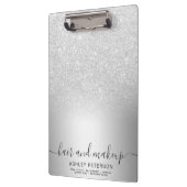 Make-uphaarsilber-Glitter ombre metallische Folie Klemmbrett (Links)