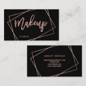 Make-upImitat-Rosen-Goldskript geometrisch Visitenkarte (Vorne/Hinten)