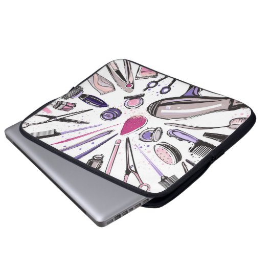 Make-upkreis-Entwurf Laptopschutzhülle (Vorne Knopf)