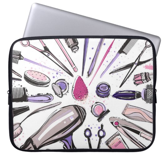 Make-upkreis-Entwurf Laptopschutzhülle (Vorderseite)