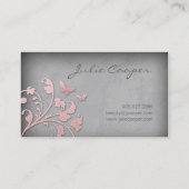 Make-upkünstler-Blumen-Schmetterlings-Rosa 2 Visitenkarte (Rückseite)