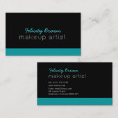Make-upkünstler Geschäfts-Karte - aquamarin Visitenkarte (Vorne/Hinten)