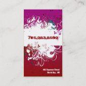 Make-upkünstler-Geschäfts-Kartegrunge-Spritzer-Rot Visitenkarte (Rückseite)