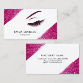 Make-upkünstler-Geschäftskarte mit Glittereffekt Visitenkarte (Vorne/Hinten)