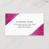 Make-upkünstler-Geschäftskarte mit Glittereffekt Visitenkarte (Rückseite)
